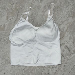 White workout tank top